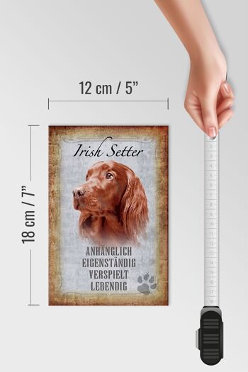Panneau en bois disant 12x18 cm Décoration cadeau pour chien Setter irlandais 4