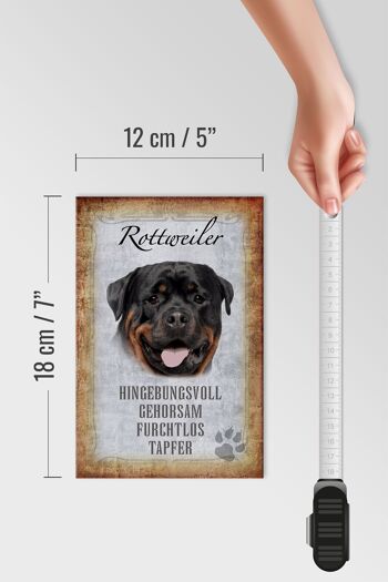 Panneau en bois indiquant 12x18 cm Décoration cadeau pour chien Rottweiler 4