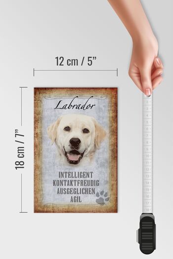 Panneau en bois disant 12x18 cm décoration cadeau chien Labrador 4