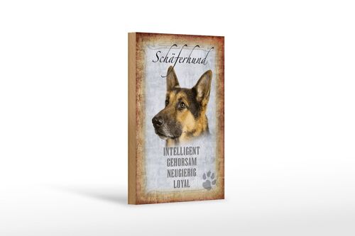 Holzschild Spruch 12x18 cm Schäferhund Hund Geschenk Dekoration