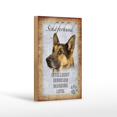 Cartello in legno con scritta 12x18 cm Decorazione regalo cane pastore tedesco