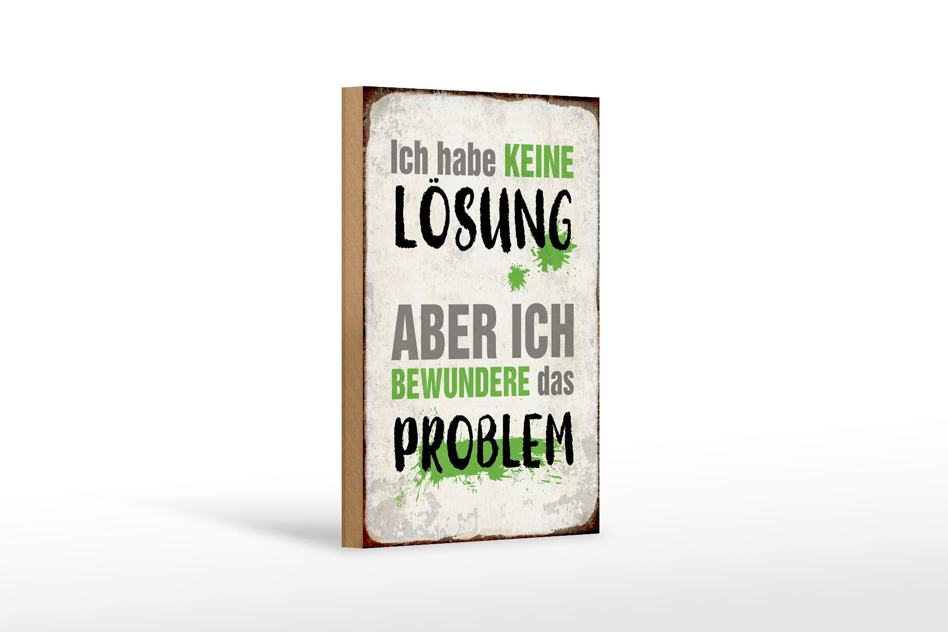 Cartello in legno con scritta 12x18 cm Non ho altra soluzione se non la decorazione