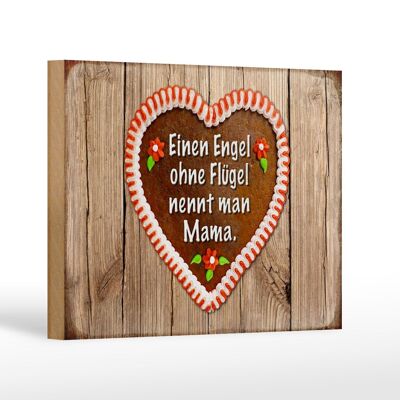 Holzschild Spruch 18x12 cm Engel ohne Flügel nennt man Mama Dekoration