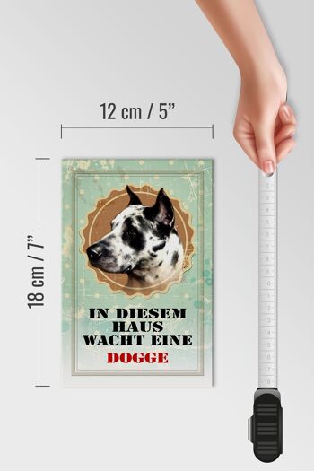 Panneau en bois chien 12x18 cm dans cette maison un Dogue Allemand décoration gardes 4