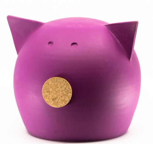 Piggy bank CHALK LARGE MAGENTA