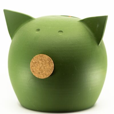 Piggy bank CHALK LARGE GREEN