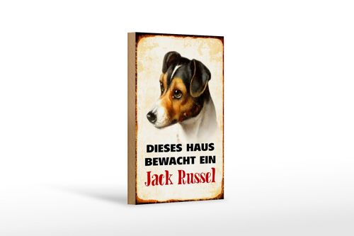 Holzschild Hund 12x18 cm dieses Haus bewacht Jack Russel Dekoration