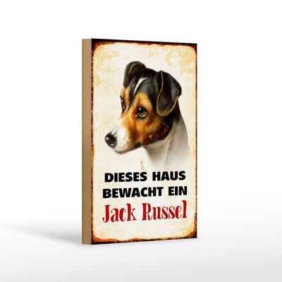 Holzschild Hund 12x18 cm dieses Haus bewacht Jack Russel Dekoration