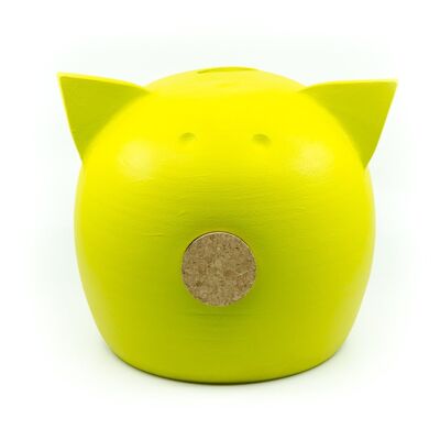 Piggy bank CHALK LARGE YELLOW