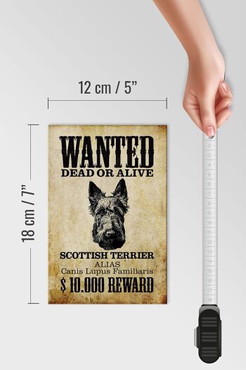 Panneau en bois chien 12x18 cm recherche Terrier écossais décoration 4