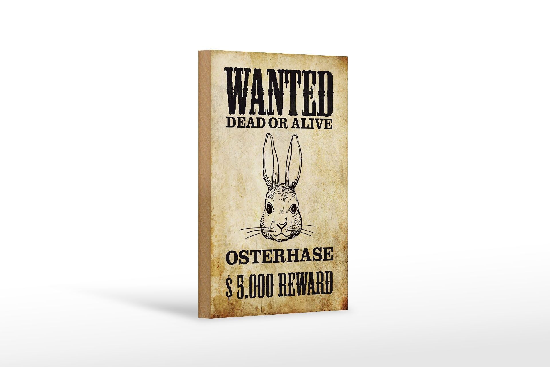 Cartello in legno animali 12x18 cm cercasi decorazione regalo coniglietto pasquale