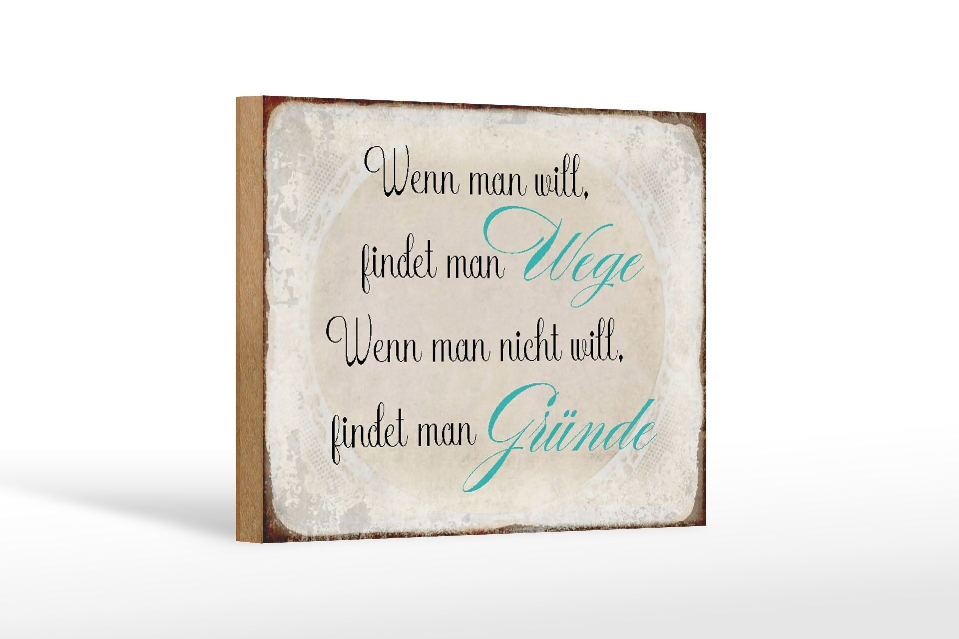 Cartello in legno con scritta 18x12 cm se vuoi puoi trovare modi per decorare