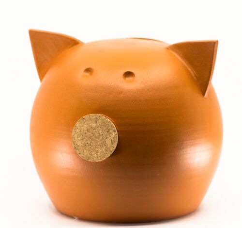 Piggy bank CHALK TRANSPARENT LARGE