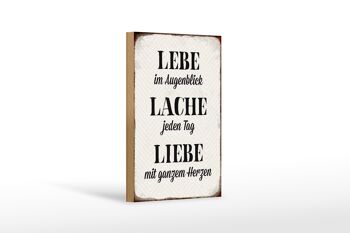 Panneau en bois disant 12x18 cm Live Laugh Every Day Love Décoration 1