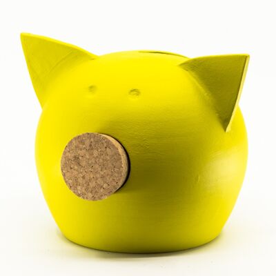 Piggy bank CHALK MEDIUM YELLOW