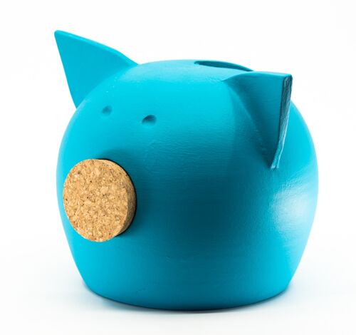 Piggy bank CHALK MEDIUM BLUE