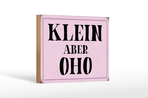 Holzschild Spruch 18x12 cm klein aber Oho Geschenk Dekoration