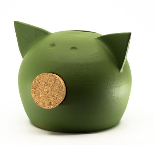 Piggy bank CHALK MEDIUM GREEN