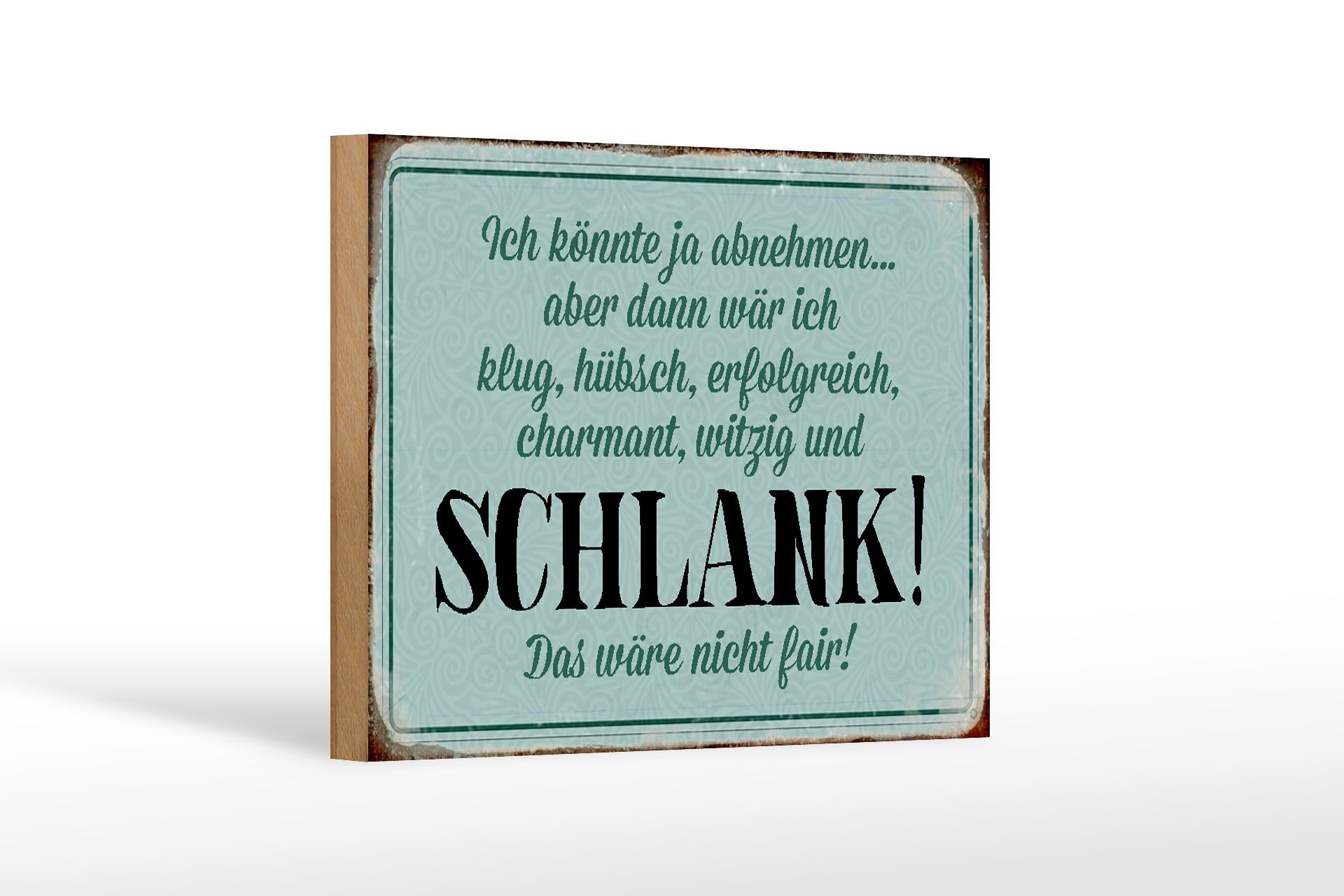 Wooden sign saying 18x12 cm could lose weight then smart pretty decoration