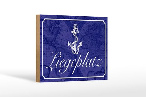 Holzschild Spruch 18x12 cm Liegeplatz Anker Segel Boot Dekoration