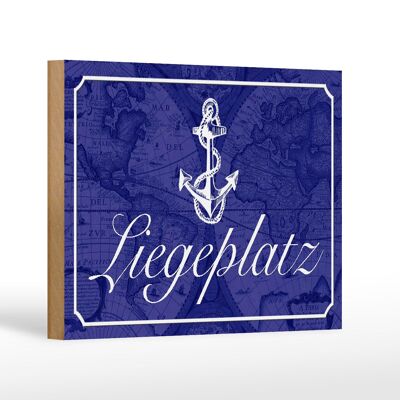 Holzschild Spruch 18x12 cm Liegeplatz Anker Segel Boot Dekoration