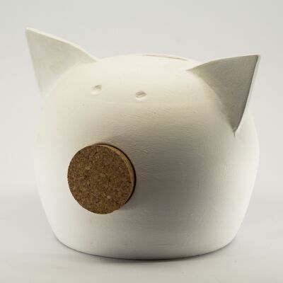 Piggy bank CHALK White MEDIUM