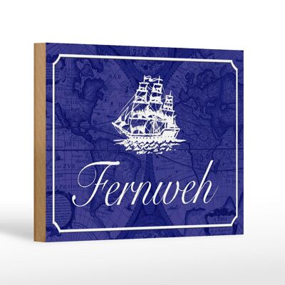Panneau en bois avec inscription 18x12 cm, bateau d'aventure, décoration cadeau en mer