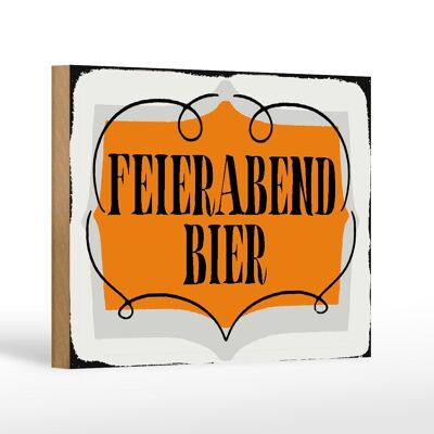 Cartello in legno con scritta 18x12 cm decorazione regalo birra dopo il lavoro