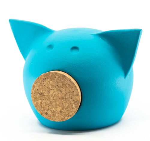 Piggy bank CHALK SMALL BLUE