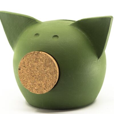 Piggy bank CHALK SMALL GREEN