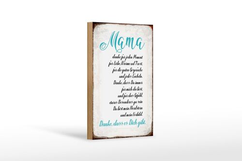 Holzschild Spruch 12x18 cm Mama Danke dass es Dich gibt Dekoration