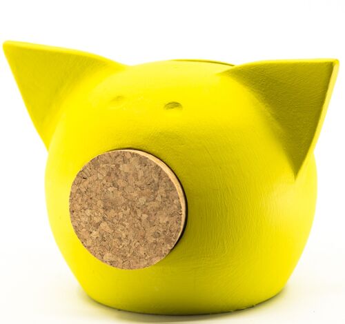 Piggy bank CHALK SMALL YELLOW