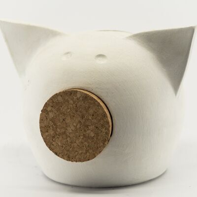 Piggy bank CHALK White SMALL