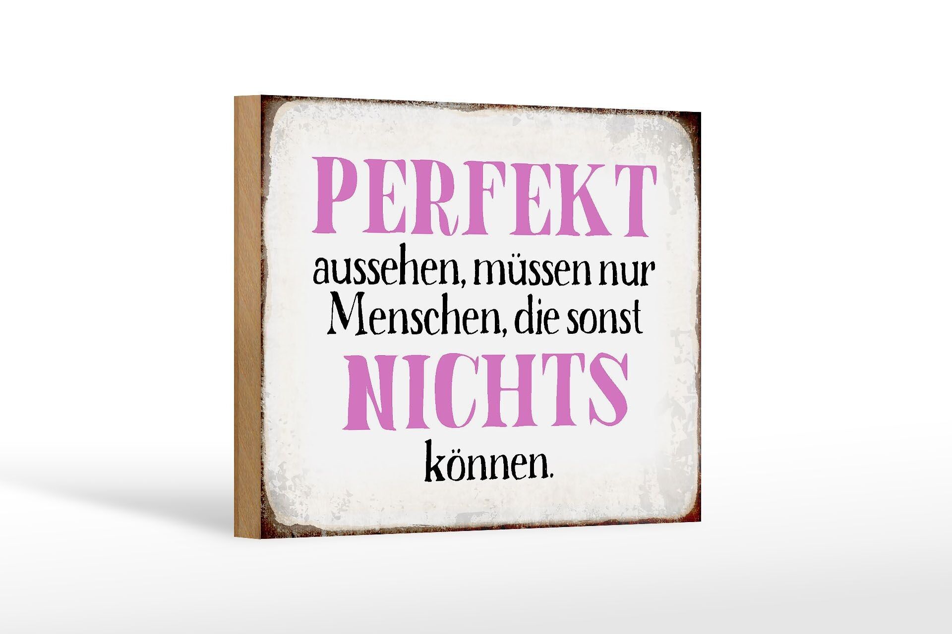 Cartello in legno con scritta 18 x 12 cm sembra perfetto, niente può essere una decorazione