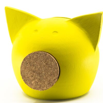 Piggy bank CHALK EXTRA SMALL YELLOW