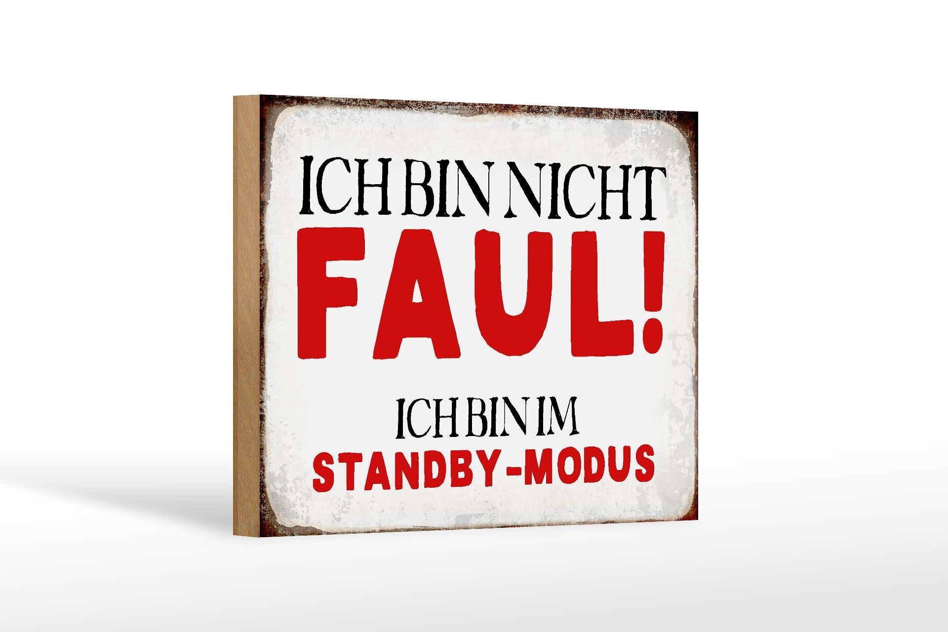 Cartello in legno con scritta 18x12 cm, non sono pigro in modalità standby, decorazione