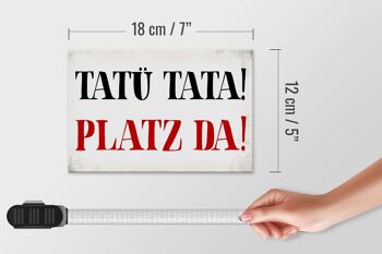 Panneau en bois disant 18x12 cm Tatü Tata Platz da décoration cadeau 4