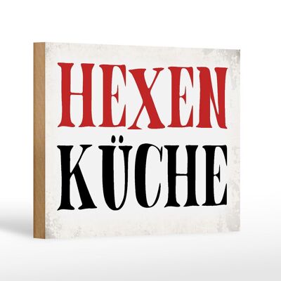 Holzschild Spruch 18x12 cm Hexen Küche Geschenk Dekoration