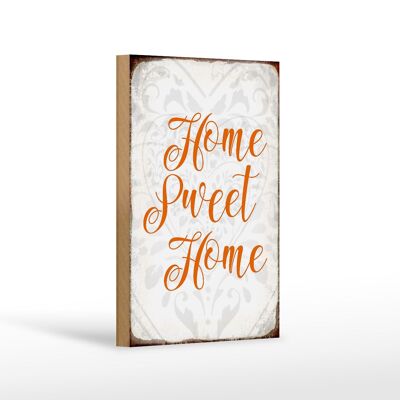 Panneau en bois disant 12x18 cm Home sweet Home coeur cadeau décoration