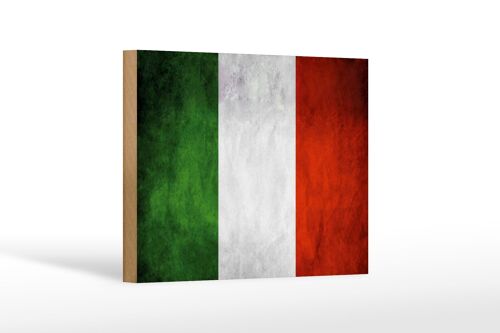 Holzschild Flagge 18x12 cm Italien Fahne Dekoration