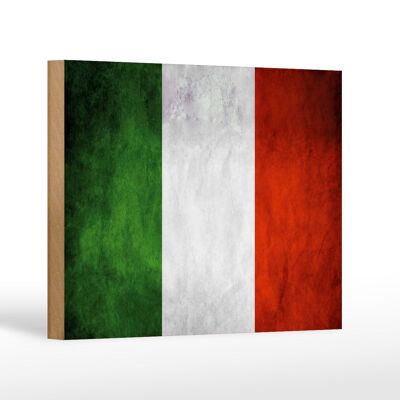 Holzschild Flagge 18x12 cm Italien Fahne Dekoration