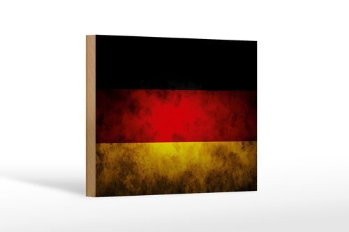 Holzschild Flagge 18x12 cm Deutschland Fahne Dekoration