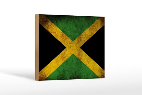 Holzschild Flagge 18x12 cm Jamaika Fahne Dekoration