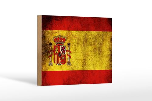 Holzschild Flagge 18x12 cm Spanien Fahne Dekoration
