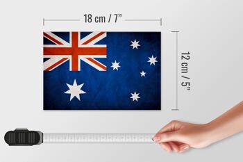 Drapeau en bois 18x12 cm, décoration drapeau australien 4