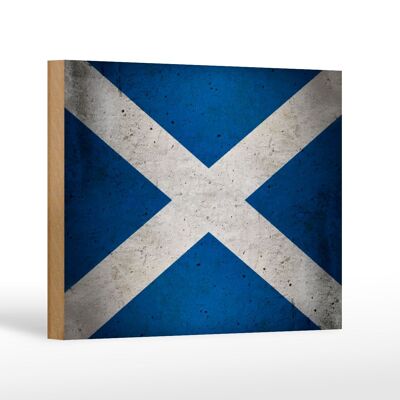 Bandera de madera 18x12 cm decoración bandera de Escocia