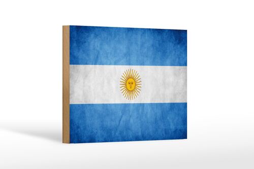 Holzschild Flagge 18x12 cm Argentinien Fahne Dekoration