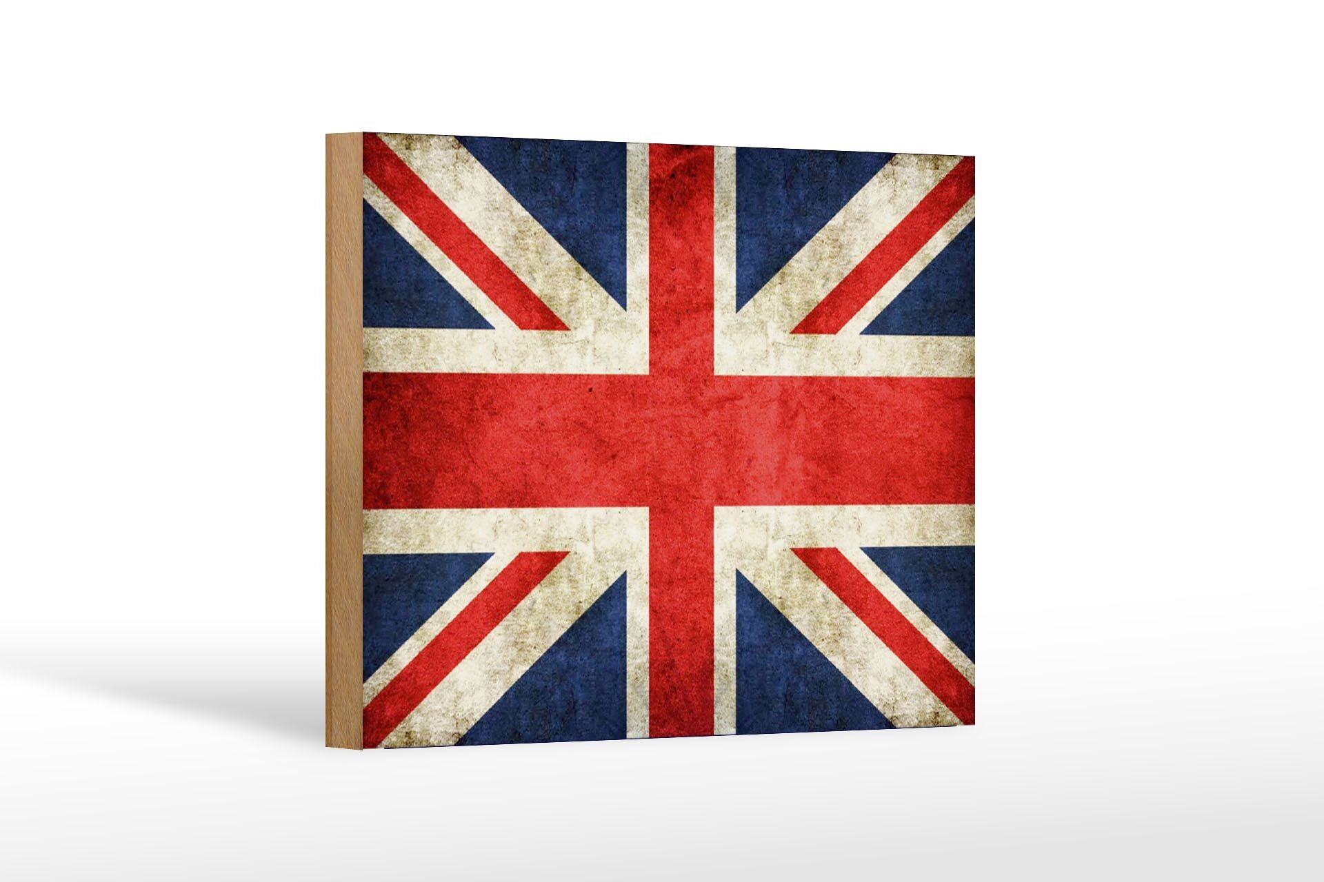 Cartello bandiera in legno 18x12 cm decorazione murale del Regno Unito
