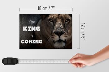 Panneau en bois lion 18x12 cm Décoration Le Roi arrive 4
