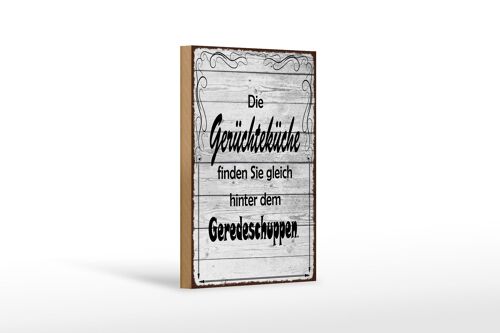 Holzschild Spruch 12x18 cm Gerüchteküche Geredeschuppen Dekoration